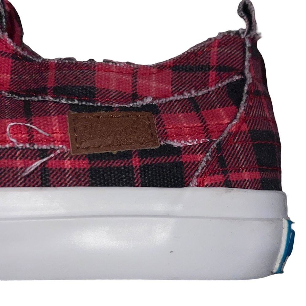💥6 HR Temp Price Drop💥 Blowfish Malibu Red Grand Canyon Plaid Slip On Sneakers - Picture 14 of 16